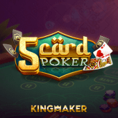 5 Card Poker cards icon with fanned hand