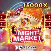 Night Market slot icon with street food stalls