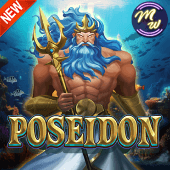 Poseidon slot icon with trident and waves