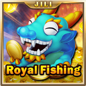Royal Fishing icon with crown and coral